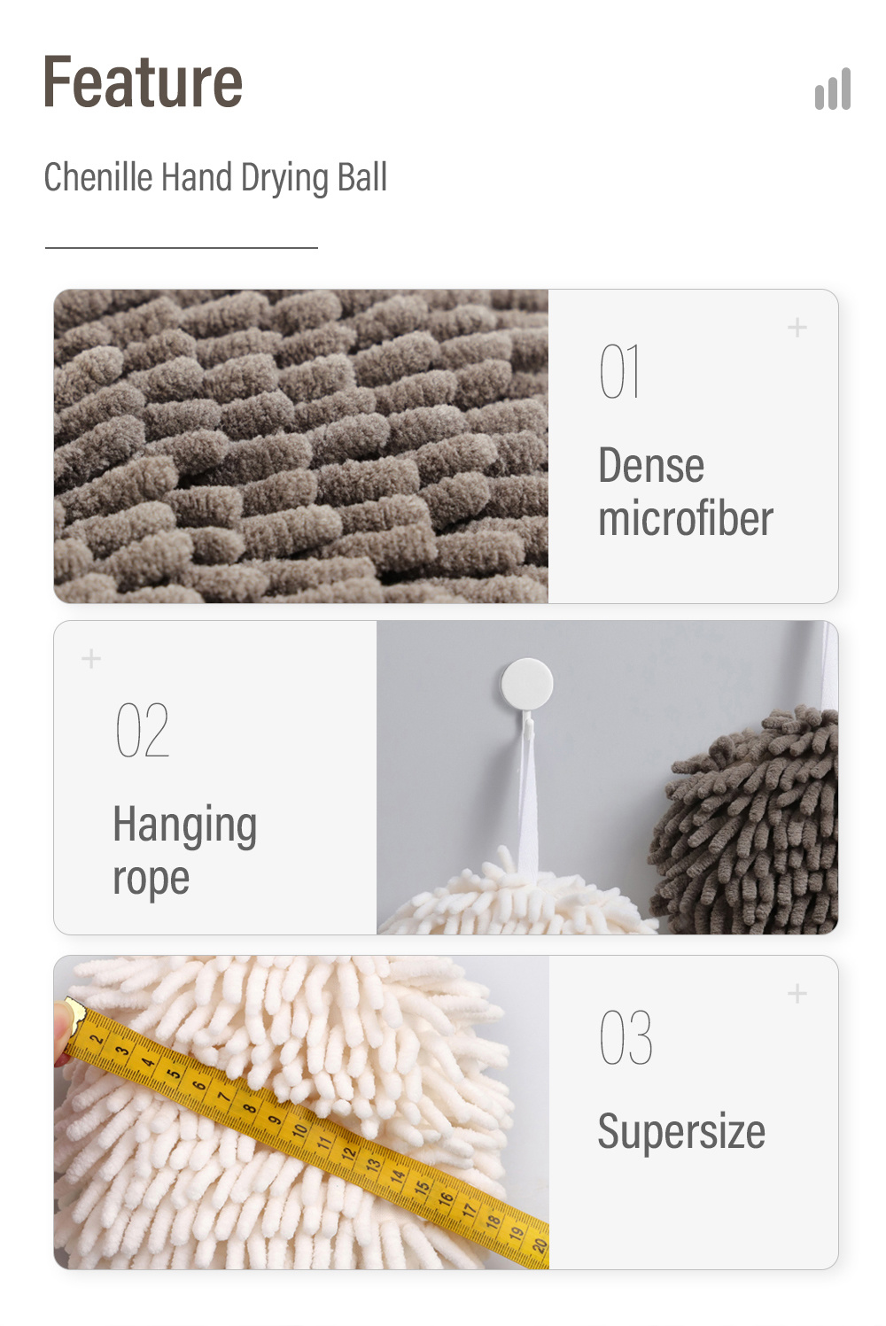 Chenille-Hands-Towel-Ball-Super-Absorbent-7